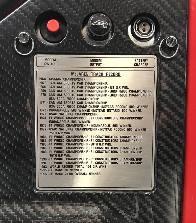 1995 McLaren F1 - Track Record